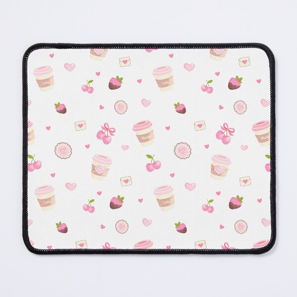 Item preview, Coffee Is My Valentine Cute Pink Seamless Pattern designed and sold by Sunnyneststudio.