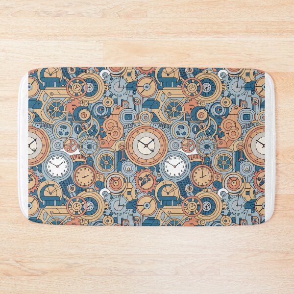 Item preview, Vintage Steampunk Clockwork Gears and Watches Seamless Pattern designed and sold by KiwiRider.