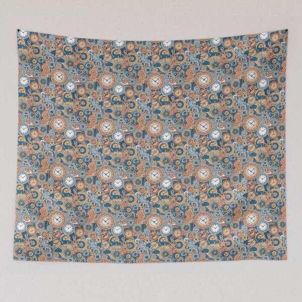 Item preview, Vintage Steampunk Clockwork Gears and Watches Seamless Pattern designed and sold by KiwiRider.