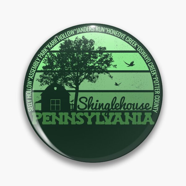 Item preview, Shinglehouse Pennsylvania Sunset Retro Vintage Local Pride Logo designed and sold by CRHPOD20.