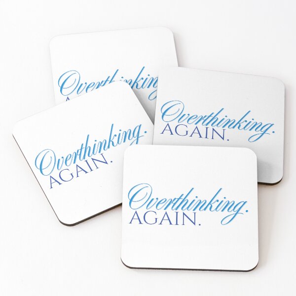 Item preview, Overthinking Again - Relatable Sarcastic Typography for the Overanalyzer designed and sold by Sparkledust Creations.