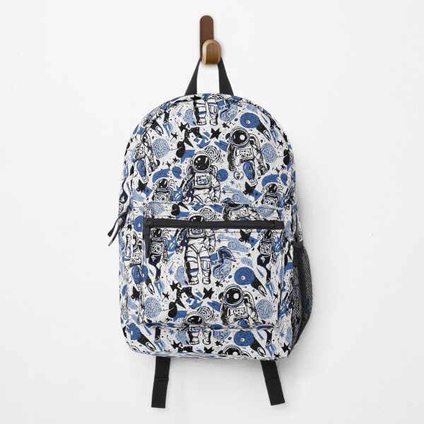 Item preview, Street Art Astronaut Galaxy Seamless Pattern Blue Space Graffiti designed and sold by KiwiRider.