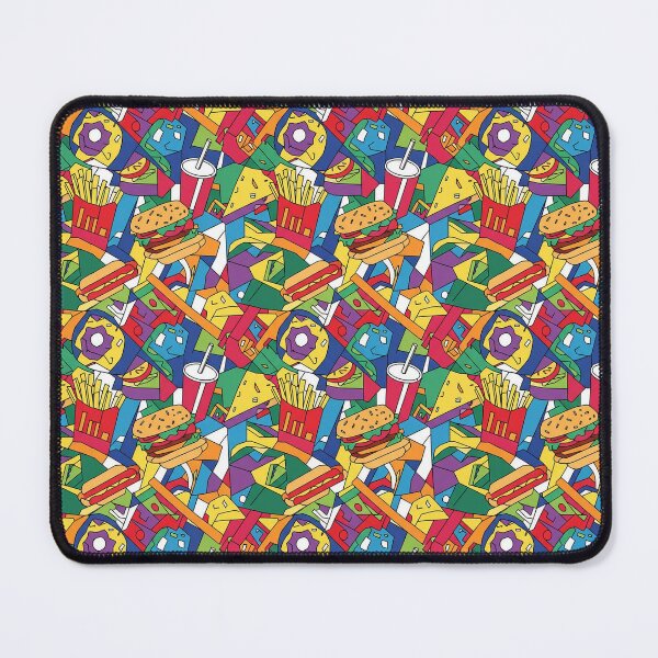 Item preview, Fast Food Pop Art Geometric Seamless Pattern Foodie Junk Food designed and sold by KiwiRider.