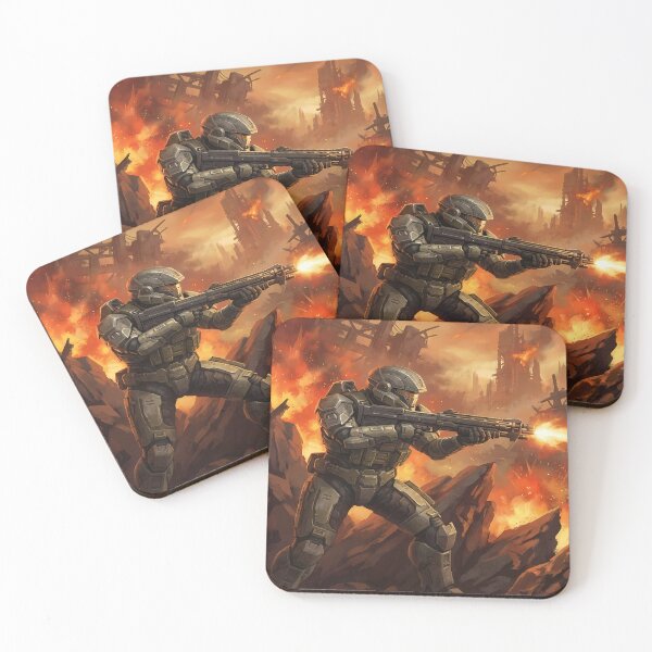 Item preview, Armored Soldier in War-Torn Landscape designed and sold by 7She.