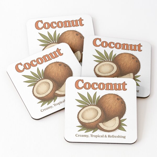 Item preview, Creamy Coconut Vibes Design | Tropical Refreshing Summer Aesthetic | Smooth Island-Inspired Relaxation Theme designed and sold by PaintedPixels01.