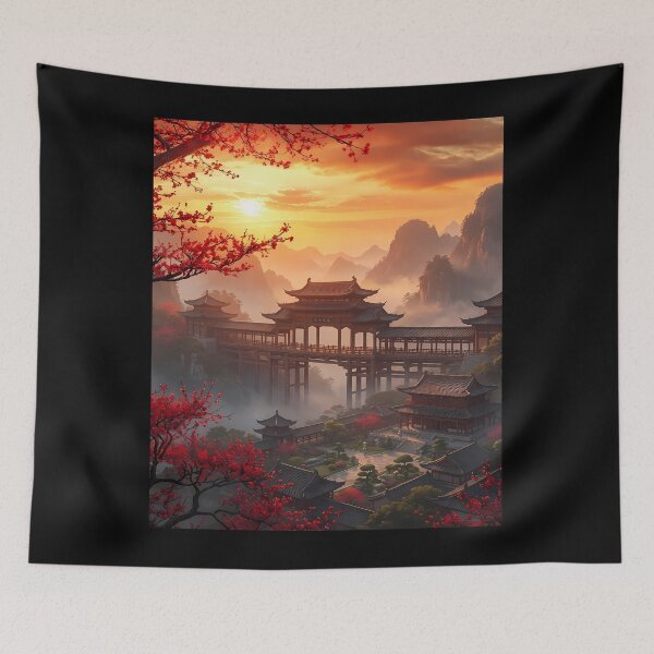 Item preview, Asian Architecture at Sunset designed and sold by 7She.