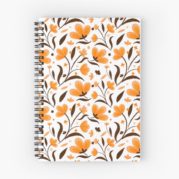 Item preview, Orange floral pattern designed and sold by Home Cyn Home.