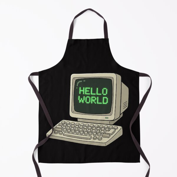 Item preview, Retro Desktop Computer – Hello World Vintage Computer Art designed and sold by I Am Skye With An E.