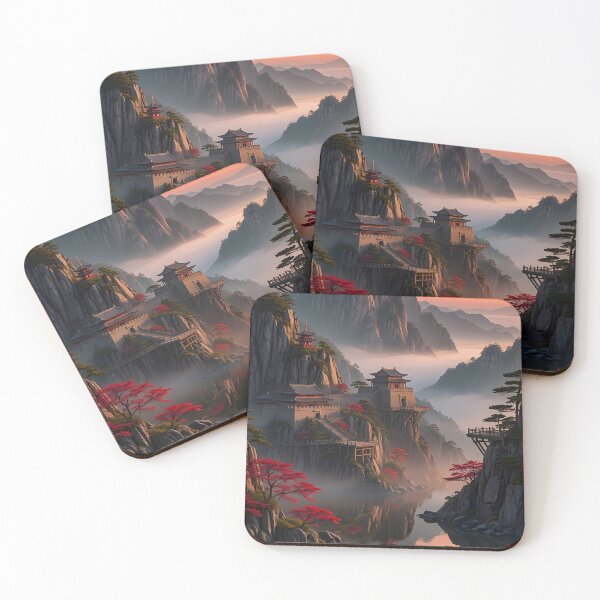 Item preview, Asian Landscape with Mountains and Temples designed and sold by 7She.