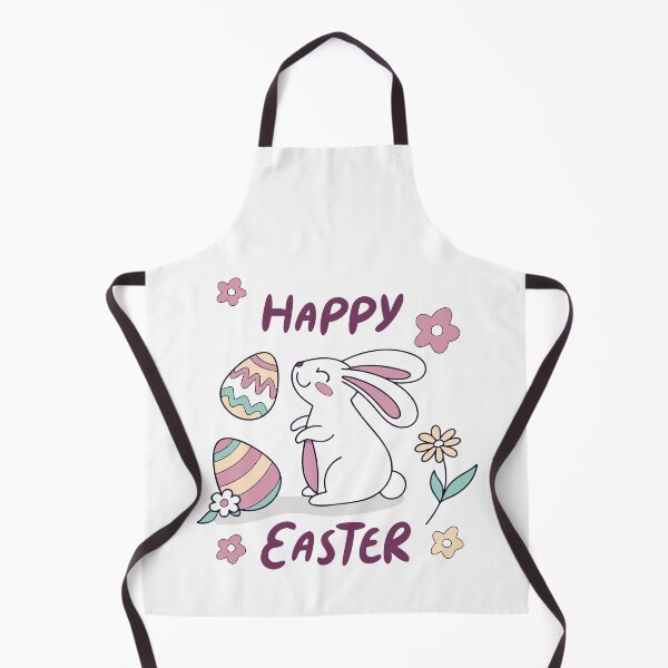 Item preview, Cute Easter Bunny with Patterned Eggs and Spring Flowers Illustration designed and sold by Jirada.