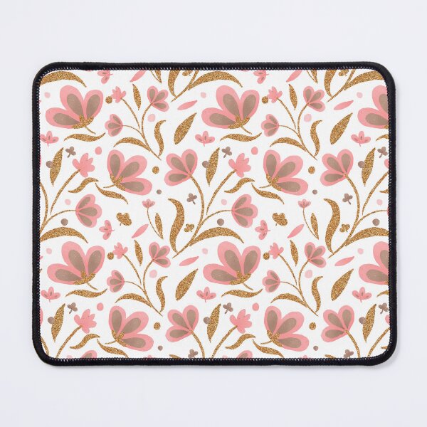 Item preview, Pink and copper spring floral pattern designed and sold by Home Cyn Home.