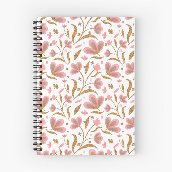 Item preview, Pink and copper spring floral pattern designed and sold by Home Cyn Home.