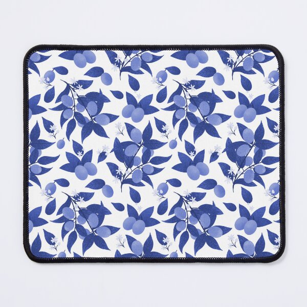 Item preview, Indigo berries pattern designed and sold by Home Cyn Home.