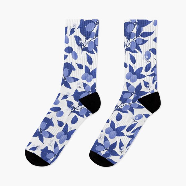 Item preview, Indigo berries pattern designed and sold by Home Cyn Home.