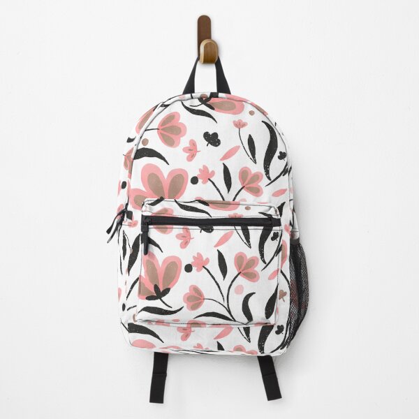 Item preview, Black and pink spring floral pattern designed and sold by Home Cyn Home.