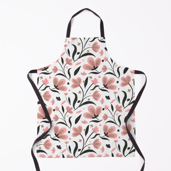 Item preview, Black and pink spring floral pattern designed and sold by Home Cyn Home.