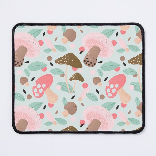 Item preview, Mint and pink mushrooms designed and sold by Home Cyn Home.
