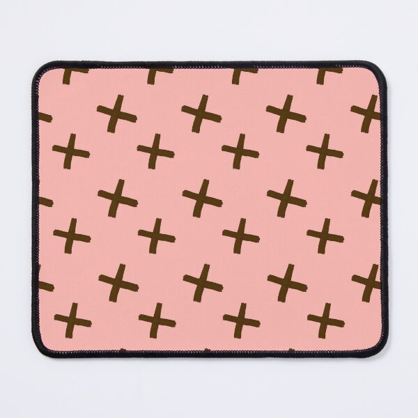Item preview, Pink and brown cross pattern designed and sold by Home Cyn Home.