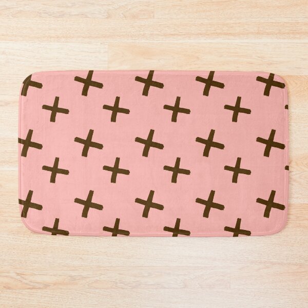 Item preview, Pink and brown cross pattern designed and sold by Home Cyn Home.