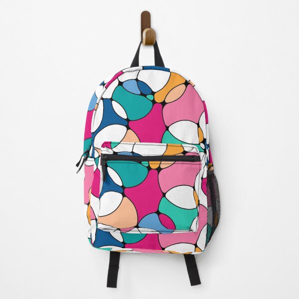 Item preview, Neurographic Joy Abstract Overlapping Shapes Pink Blue Peach Teal designed and sold by thecolorbirdie.