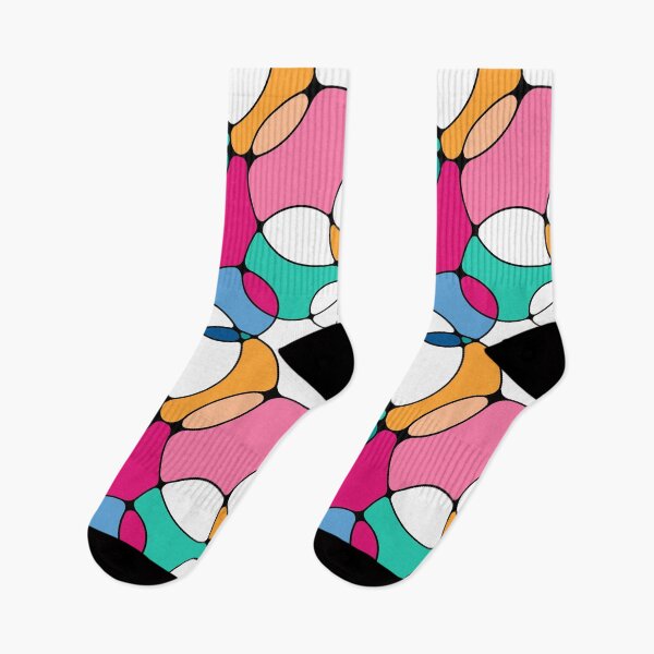 Item preview, Neurographic Joy Abstract Overlapping Shapes Pink Blue Peach Teal designed and sold by thecolorbirdie.
