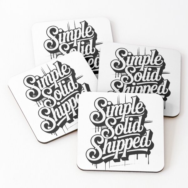 Item preview, Simple Solid Shipped – Bold Street Typography Design designed and sold by NewUSShop.