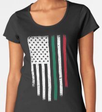 America Mexico Flag Distressed Women's Premium T-Shirt