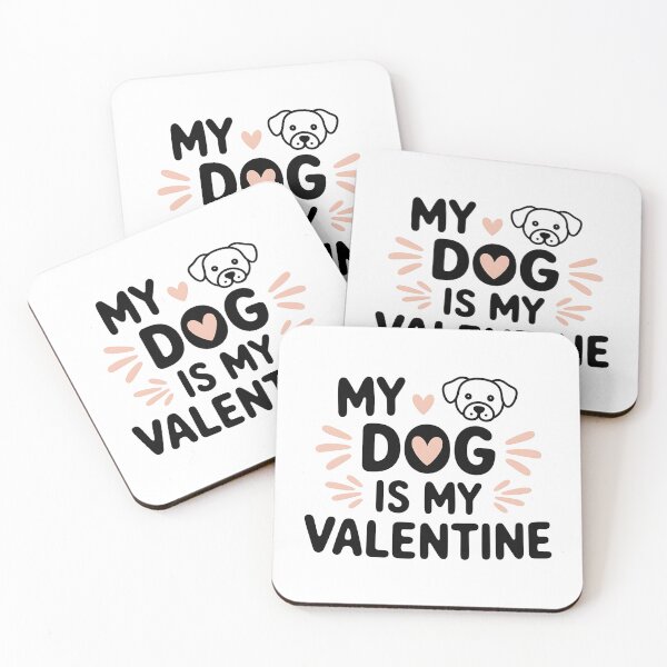 Item preview, My Dog Is My Valentine – Funny Dog Lover Quote Shirt designed and sold by CuteDesignables.