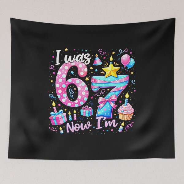 Item preview, 7th Birthday Girl Kids Shirt I was 6 Now I'm 7 Year Old designed and sold by FrankIsabel.