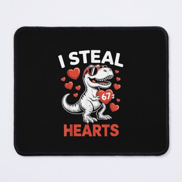 Item preview, I Steal 67 Hearts Valentine’s Day Six Seven Meme T-Rex Boys designed and sold by Juansustait.