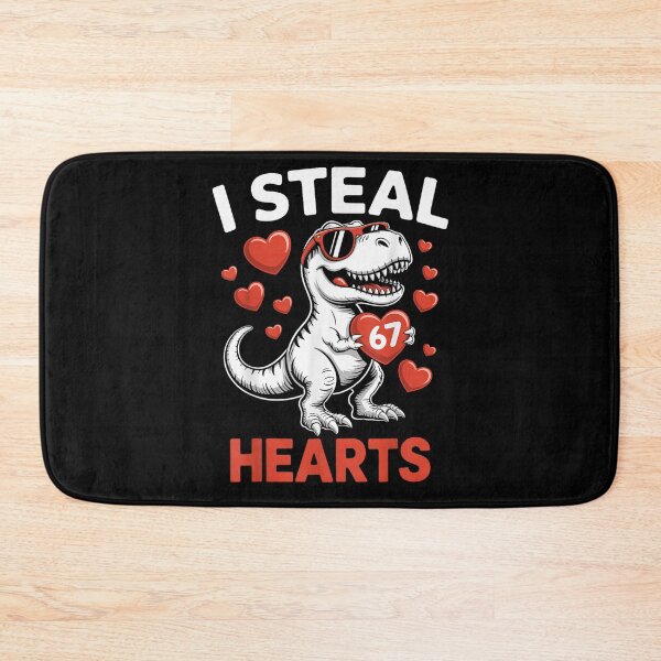 Item preview, I Steal 67 Hearts Valentine’s Day Six Seven Meme T-Rex Boys designed and sold by Juansustait.