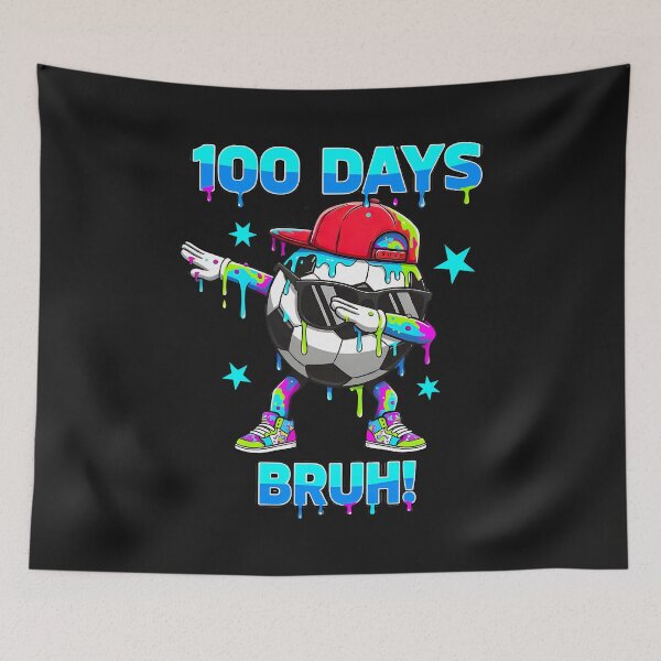 Item preview, 100 Days Bruh Youth Boys Soccer Dabbing 100th Day of School designed and sold by FrankIsabel.