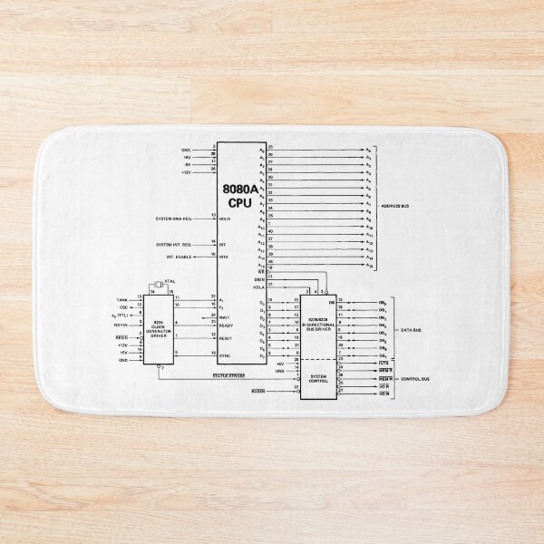 Item preview, Intel 8080A processor diagram - black designed and sold by Jagaroth.