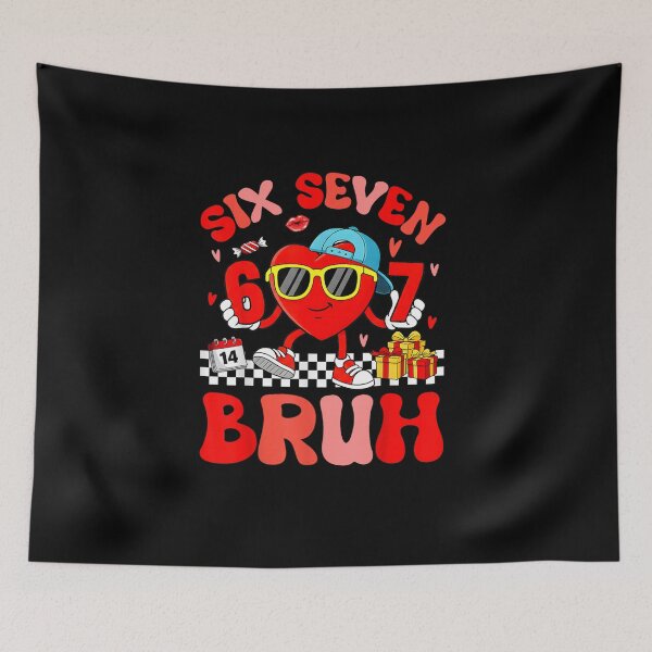 Item preview, Funny Six Seven 67 6 7 Meme Heart Valentines Bro Kids Boys designed and sold by Juansustait.