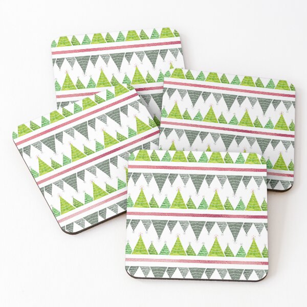 Item preview, Green Christmas trees stripe pattern designed and sold by Home Cyn Home.