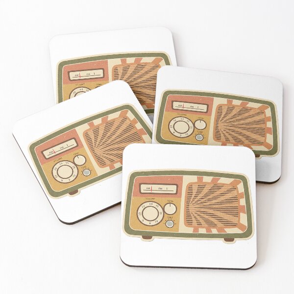 Item preview, Retro 60s Tabletop Radio – Groovy Vintage Music Decor Art designed and sold by I Am Skye With An E.