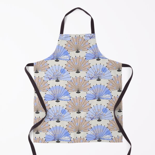Item preview, Blue and tan Japanese fans  designed and sold by Home Cyn Home.
