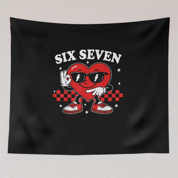 Item preview, Funny Meme Six Seven 6 7 Valentine Groovy Heart Men Boy Kid  designed and sold by Juansustait.
