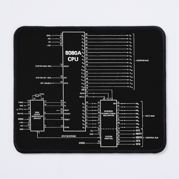 Item preview, Intel 8080A processor diagram - white designed and sold by Jagaroth.