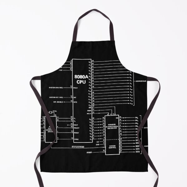 Item preview, Intel 8080A processor diagram - white designed and sold by Jagaroth.