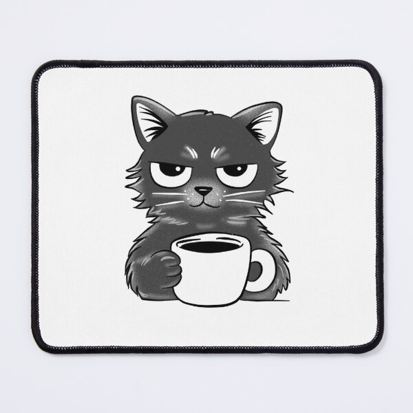 Item preview, Black cat dring coffee designed and sold by SoftBunStudio.
