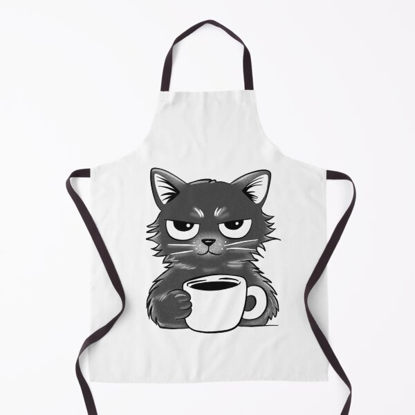 Item preview, Black cat dring coffee designed and sold by SoftBunStudio.