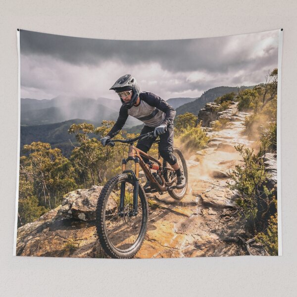 Item preview, Riding the Storm – High Exposure Ridgeline Mountain Biking. designed and sold by Hinson MTB Visuals.