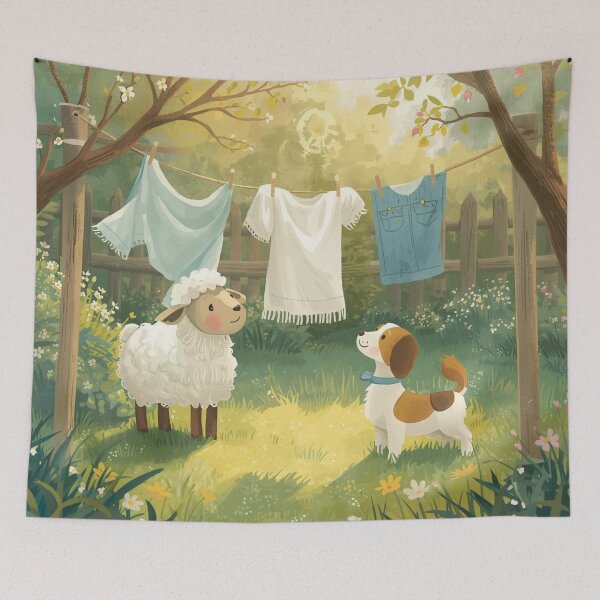 Item preview, Valentine’s Early Spring • Hanging the Laundry Together designed and sold by WildlifeWhimsy.