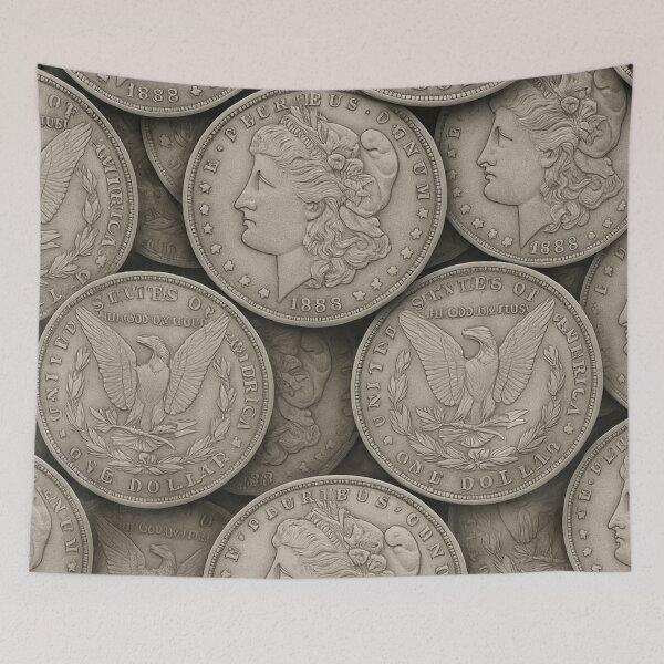 Item preview, US silver dollar coins front and back pattern designed and sold by Kristylynn757.