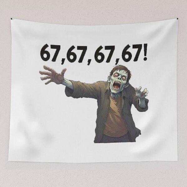 Item preview, Funny Halloween Zombie who exclaims 67,67,67,67! designed and sold by Giulivo Store Graphic.