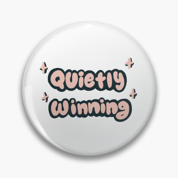 Item preview, Pink Bubble Typography- ‘Quietly Winning’ designed and sold by sjgdesign.
