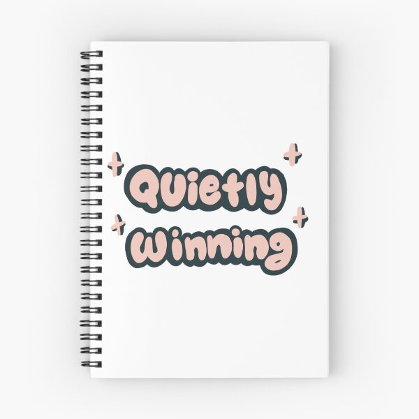 Item preview, Pink Bubble Typography- ‘Quietly Winning’ designed and sold by sjgdesign.