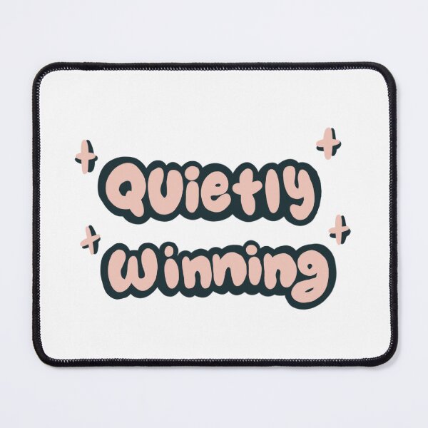 Item preview, Pink Bubble Typography- ‘Quietly Winning’ designed and sold by sjgdesign.
