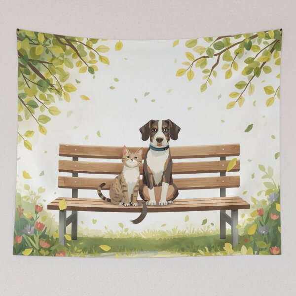 Item preview, Valentine’s Early Spring • Sharing the Bench Together designed and sold by WildlifeWhimsy.
